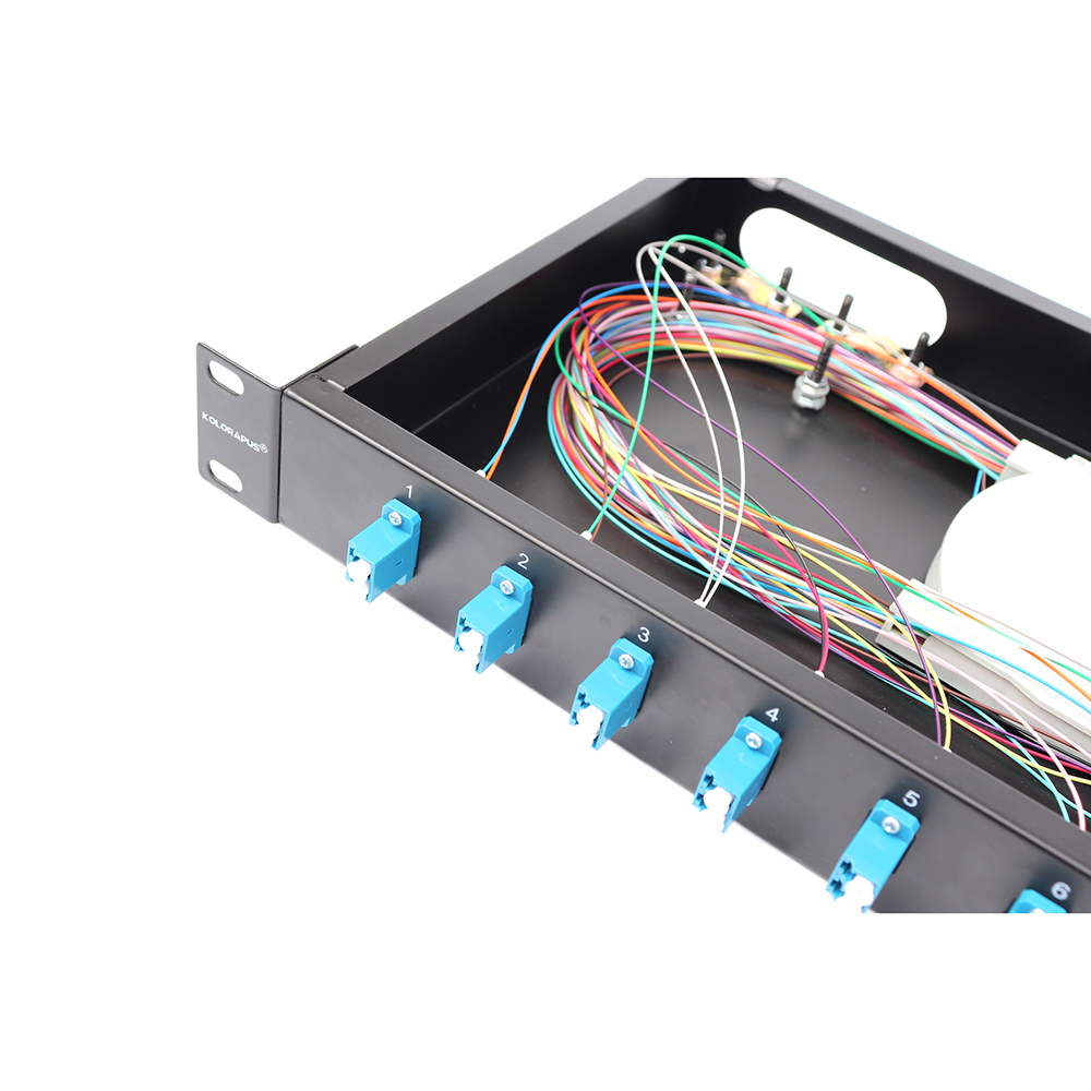 Lc Odf Port Rack Mounted Optical Fiber Distribution Patch Panel