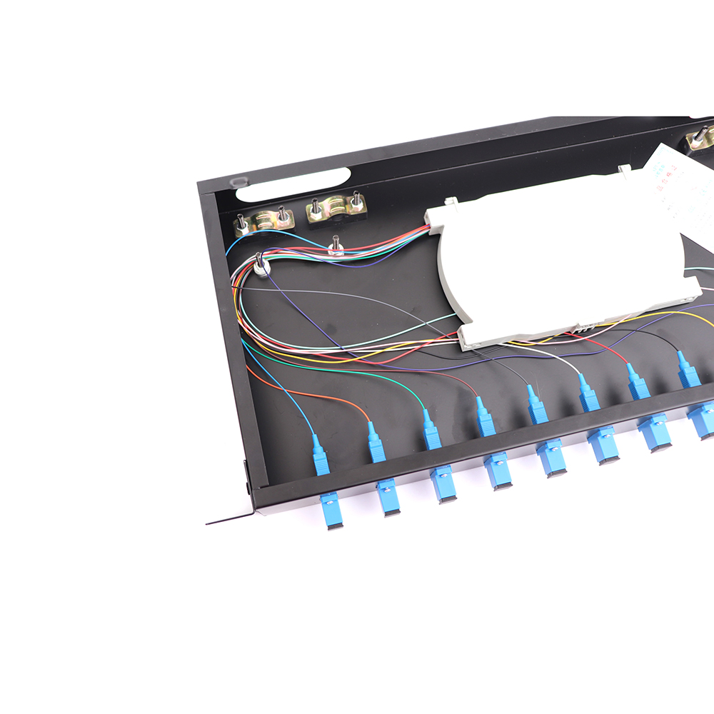 SC ODF 12 Port Rack Mounted Optical Fiber Distribution Patch Panel