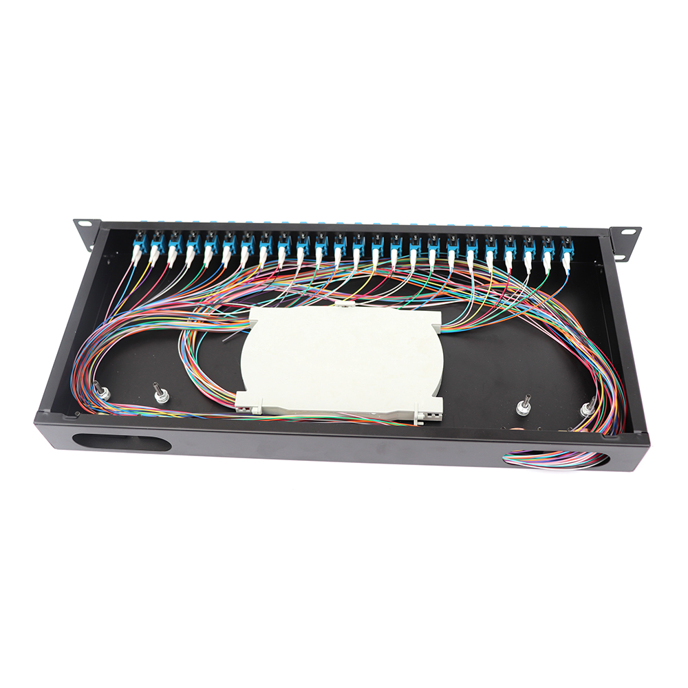 LC ODF 24 Port Rack Mounted Optical Fiber Distribution Patch Panel